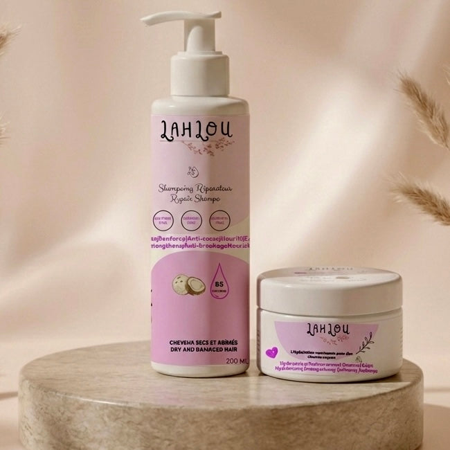 Coffret Réparateur Cheveux Secs & Abîmés – Shampoing + Masque 3-en-1