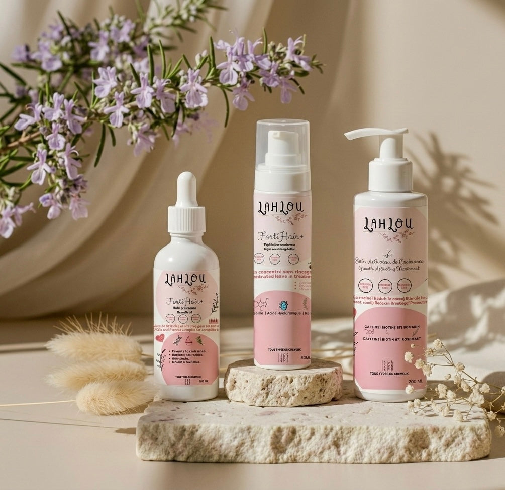 Pack Anti-Chute FortiHair+ – Shampoing, Huile Croissance & Sérum