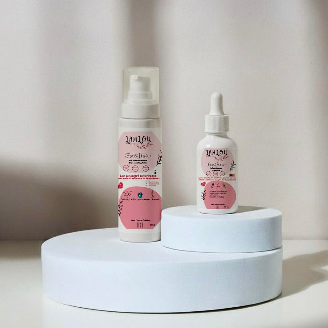Duo FortiHair+ Anti-Chute & Croissance – Huile + Sérum Tripl’ Action